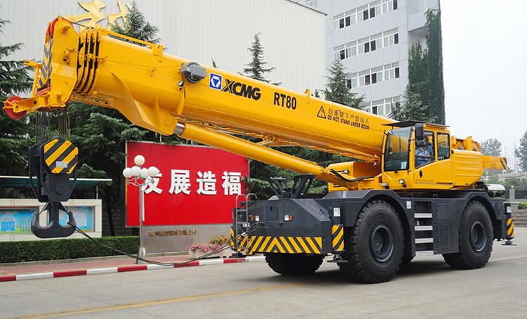 XCMG Official 80 Ton Terrain Crane Rough Crane RT80 China New Rough Terrain Mobile Crane for Sale